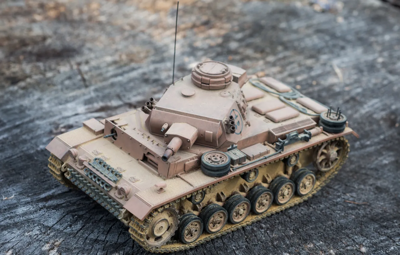 Photo wallpaper toy, model, German medium tank, PzKpfw III, Panzer III