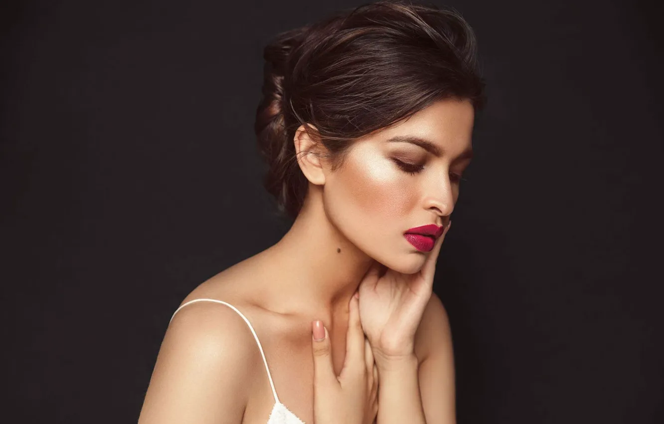 Photo wallpaper girl, hot, sexy, eyes, smile, beautiful, figure, model