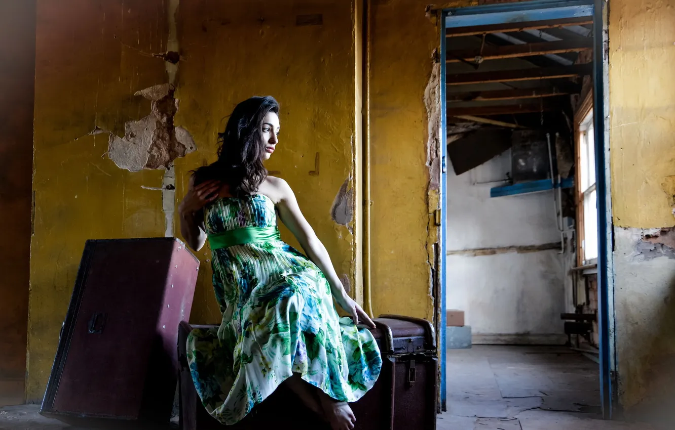 Photo wallpaper girl, pose, background