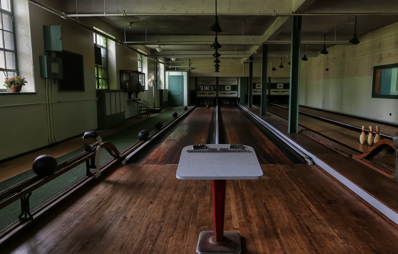 Photo wallpaper sport, hall, bowling