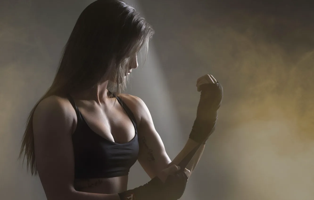 Photo wallpaper girl, background, sport