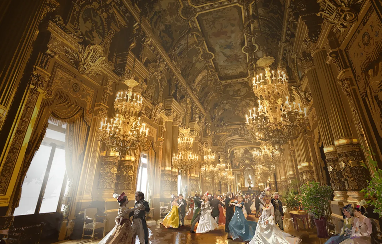 Photo wallpaper dance, luxury, Palace, ball, ling xiang