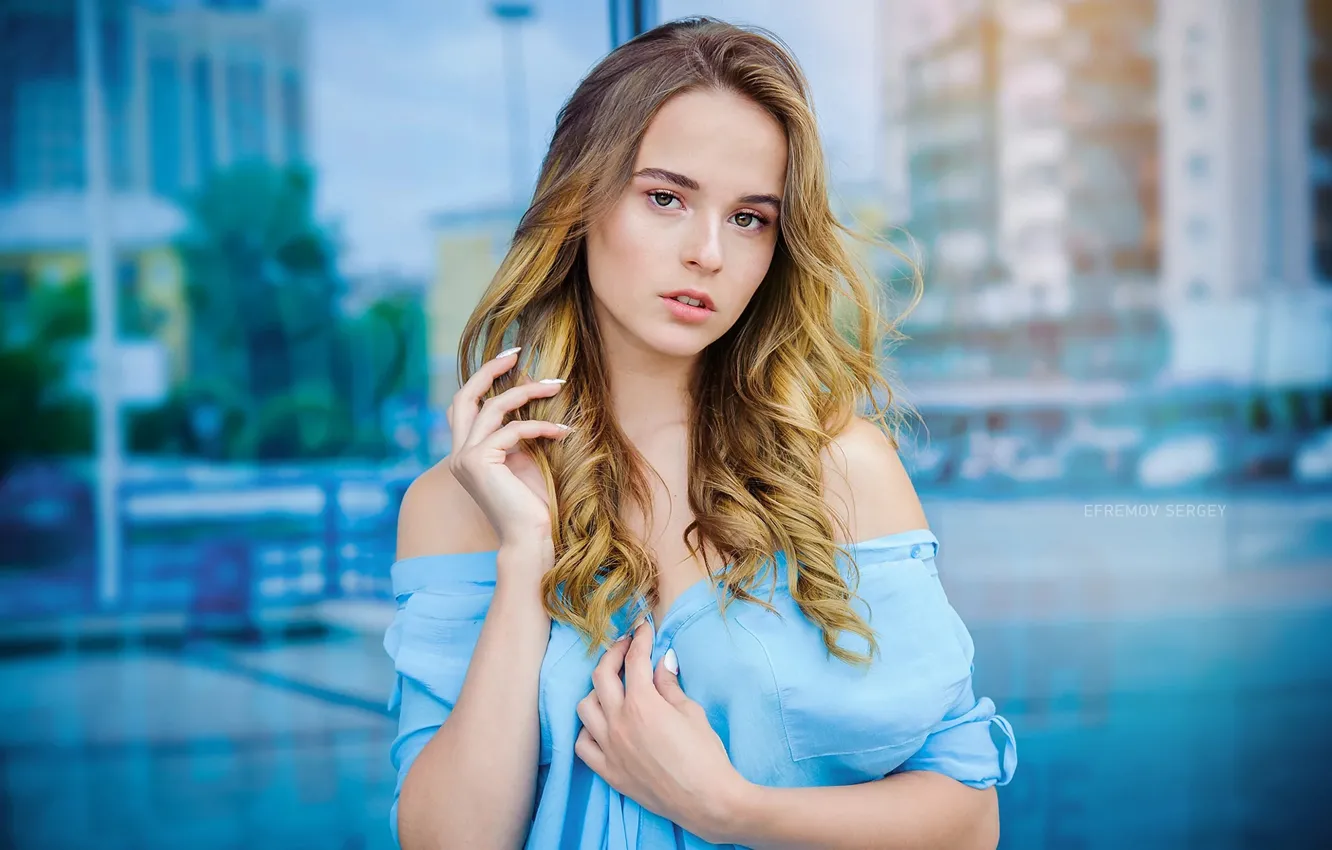 Photo wallpaper look, girl, dress, Lisa, Efremov Sergey