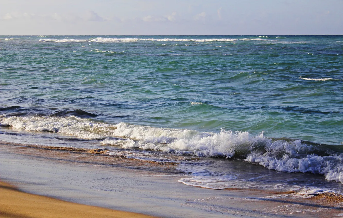 Photo wallpaper sand, the ocean, surf, Dominican Republic, Dominican Republic