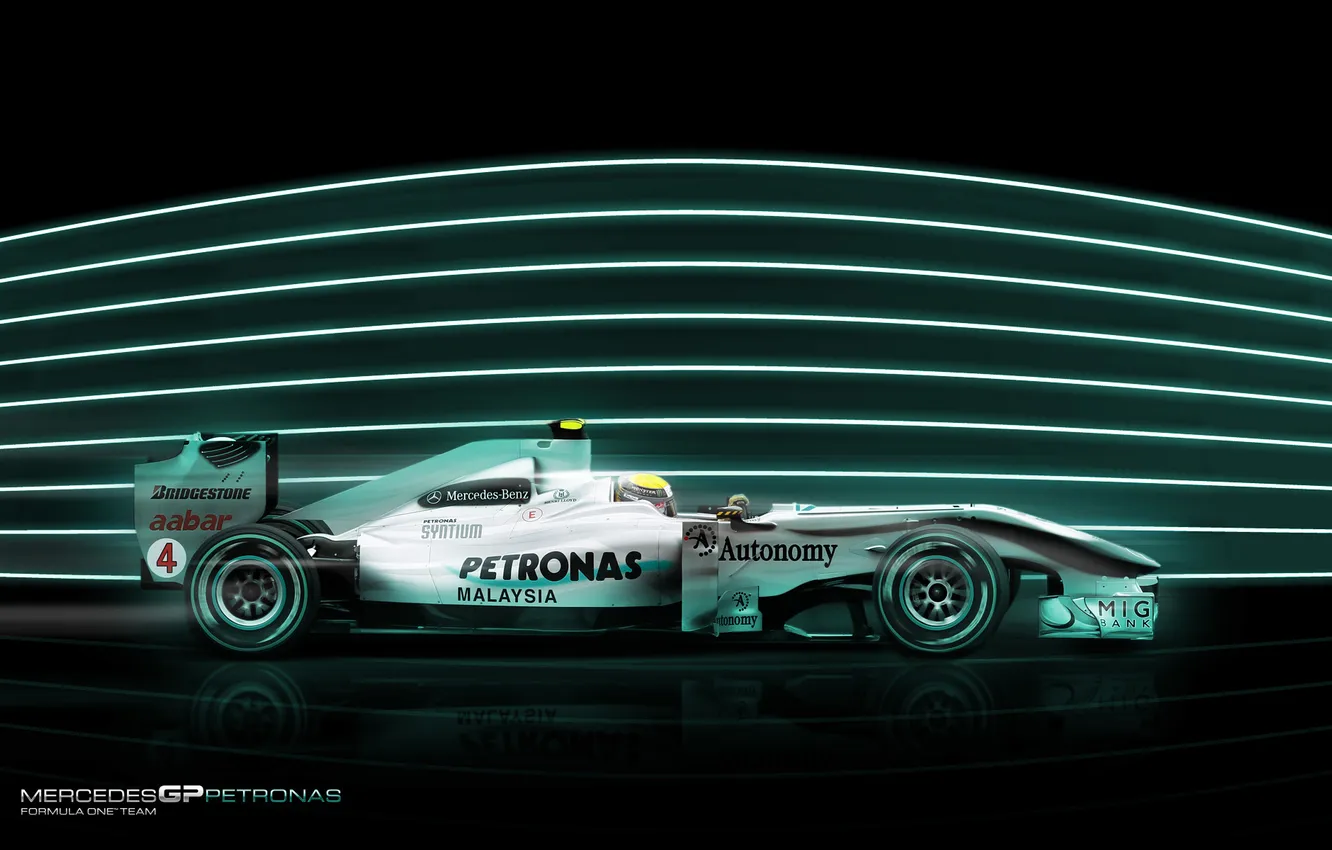 Photo wallpaper Formula-1, Mercedes GP, Nico Rosberg