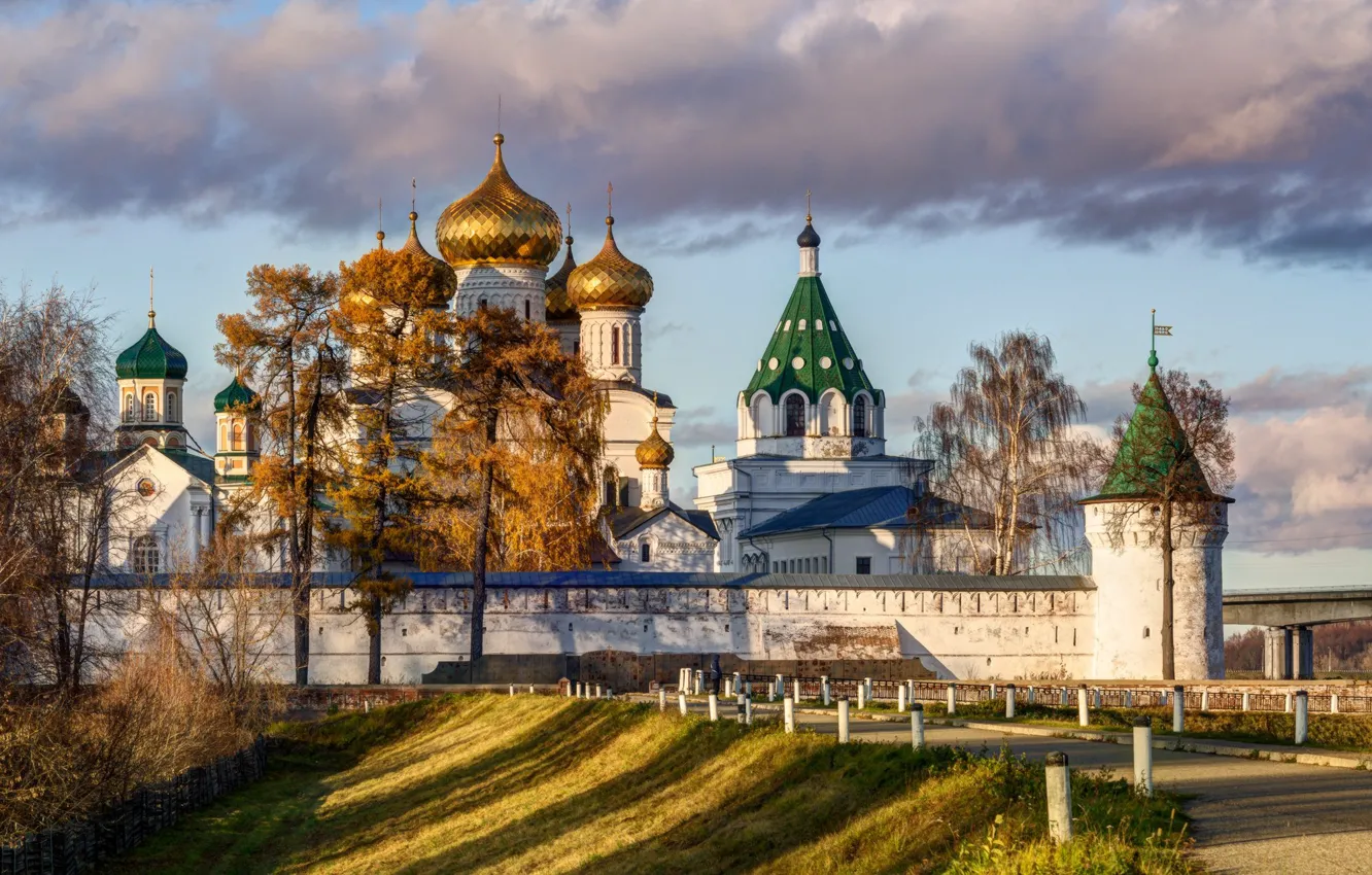 Photo wallpaper landscape, the city, the dome, Ipatiev monastery, Kostroma