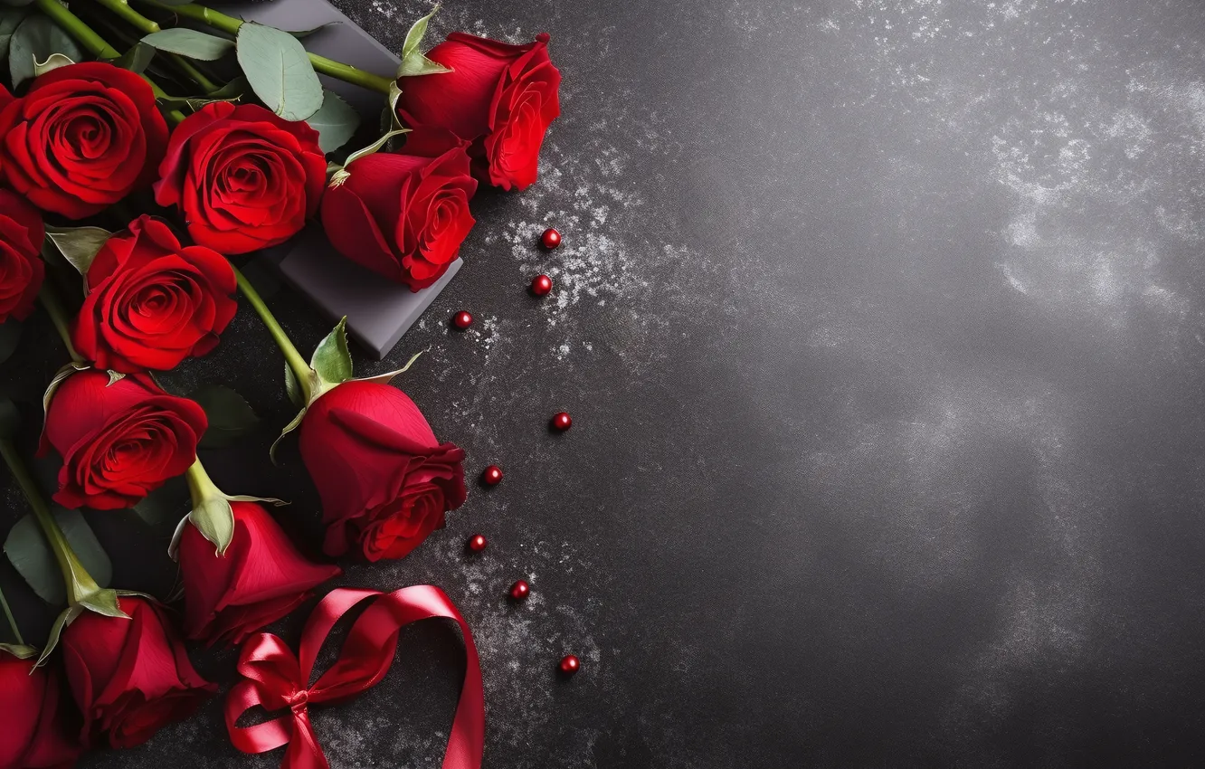 Photo wallpaper love, flowers, romance, roses, bouquet, love, Valentine's day, flowers