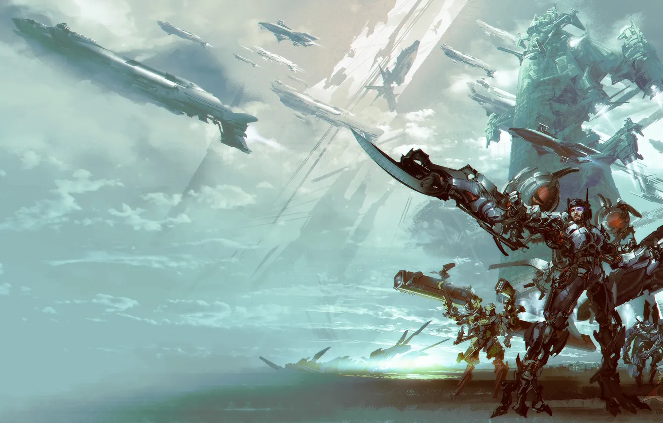 Photo wallpaper war, art, man, Weapons