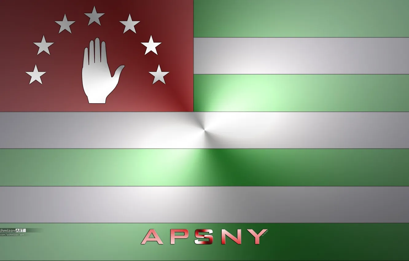 Photo wallpaper Flag, Abkhazia, The flag of Abkhazia