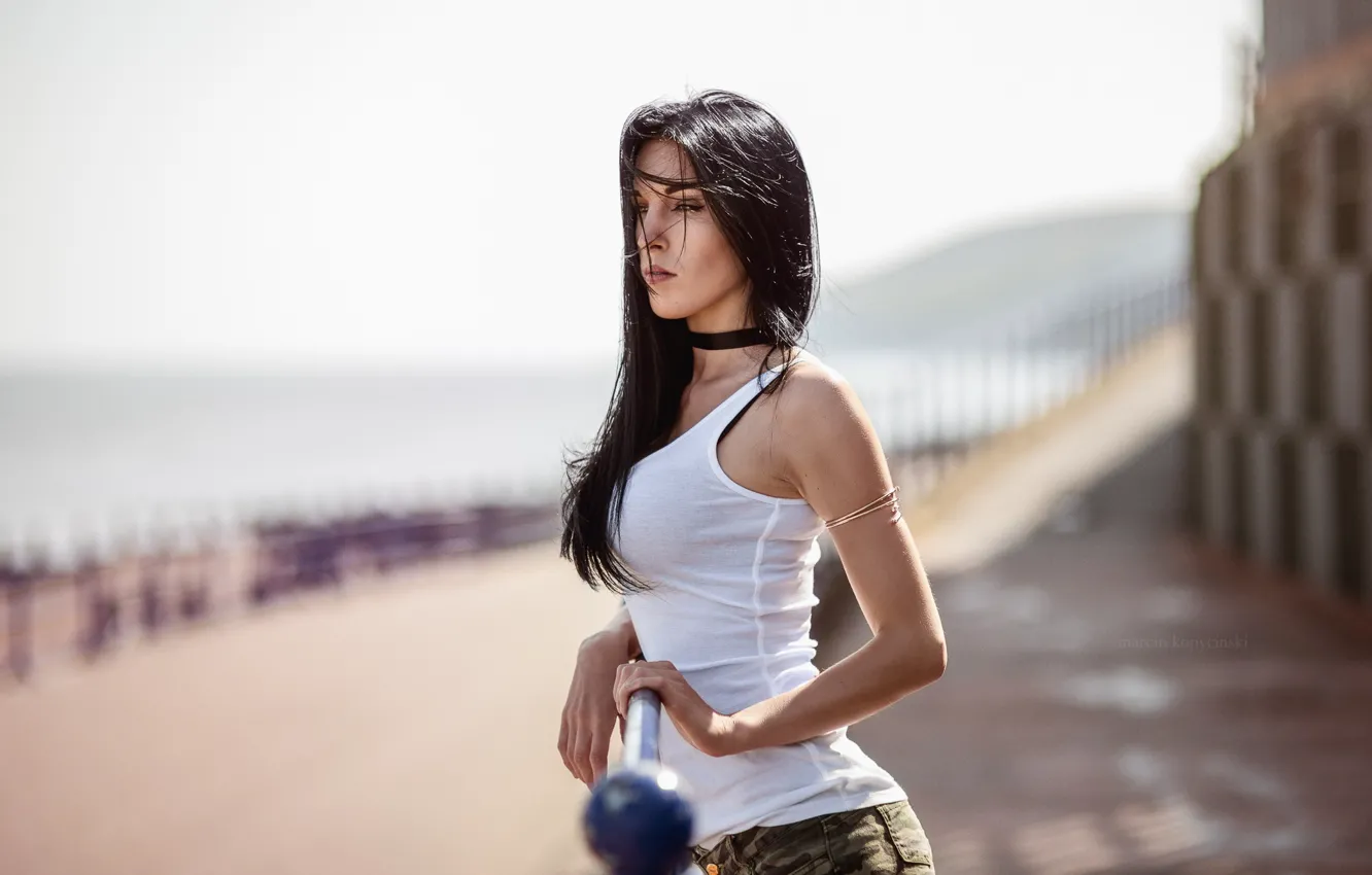 Photo wallpaper girl, pose, Liene