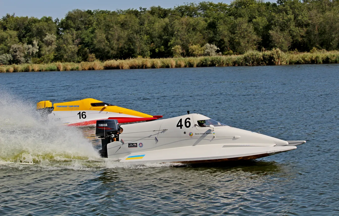 Photo wallpaper race, boat, speed