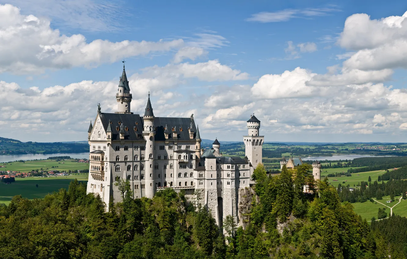 Photo wallpaper summer, Germany, Bayern, Neuschwanstein, Zaman