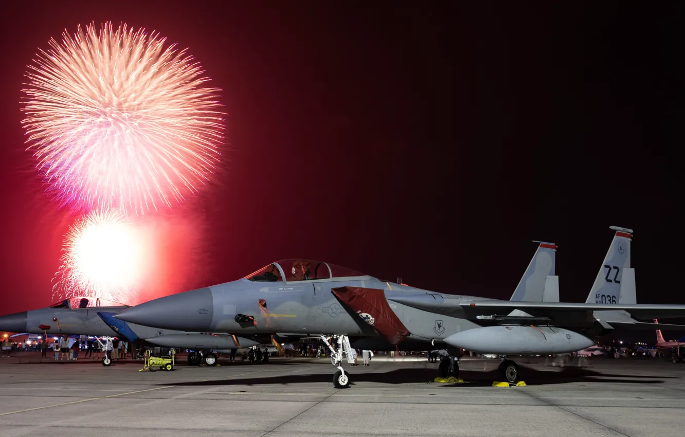 Photo wallpaper Eagle, UNITED STATES AIR FORCE, McDonnell Douglas, F-15C, American all-weather fighter of the fourth generation