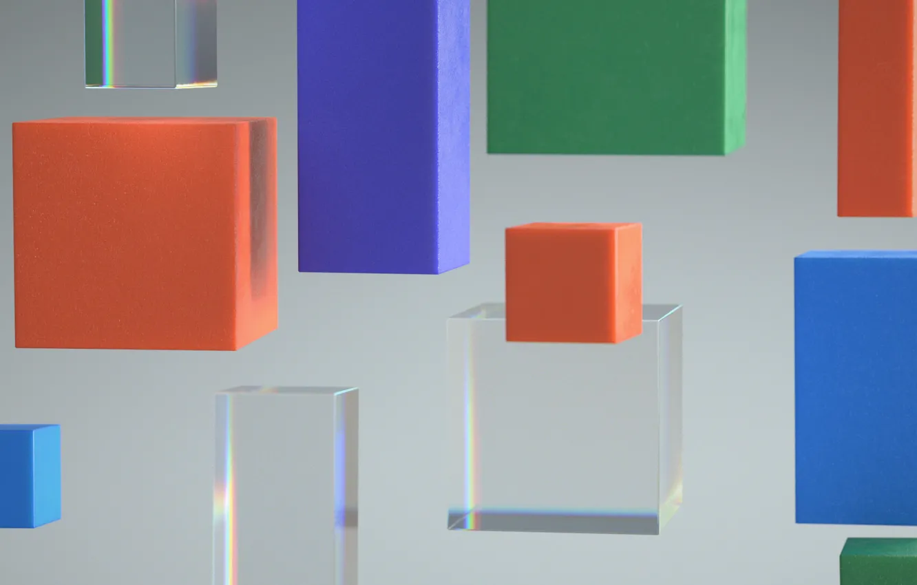 Photo wallpaper cube, cube, the volume