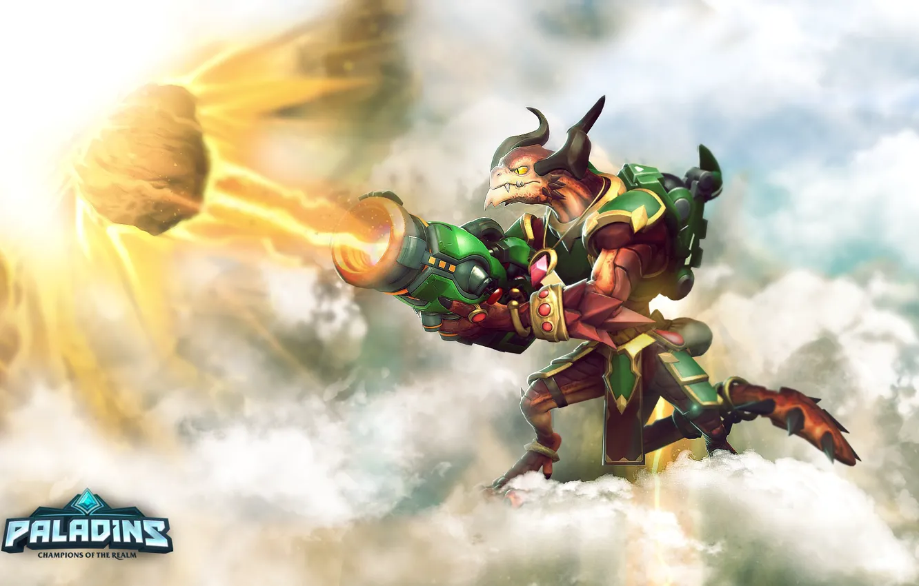 Photo wallpaper weapons, being, gun, Paladins, Drogoz