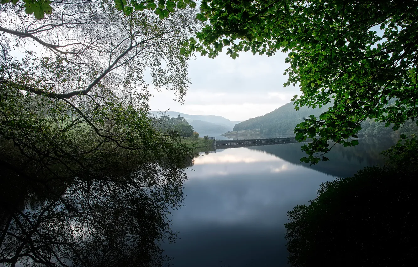 Photo wallpaper bridge, river, England
