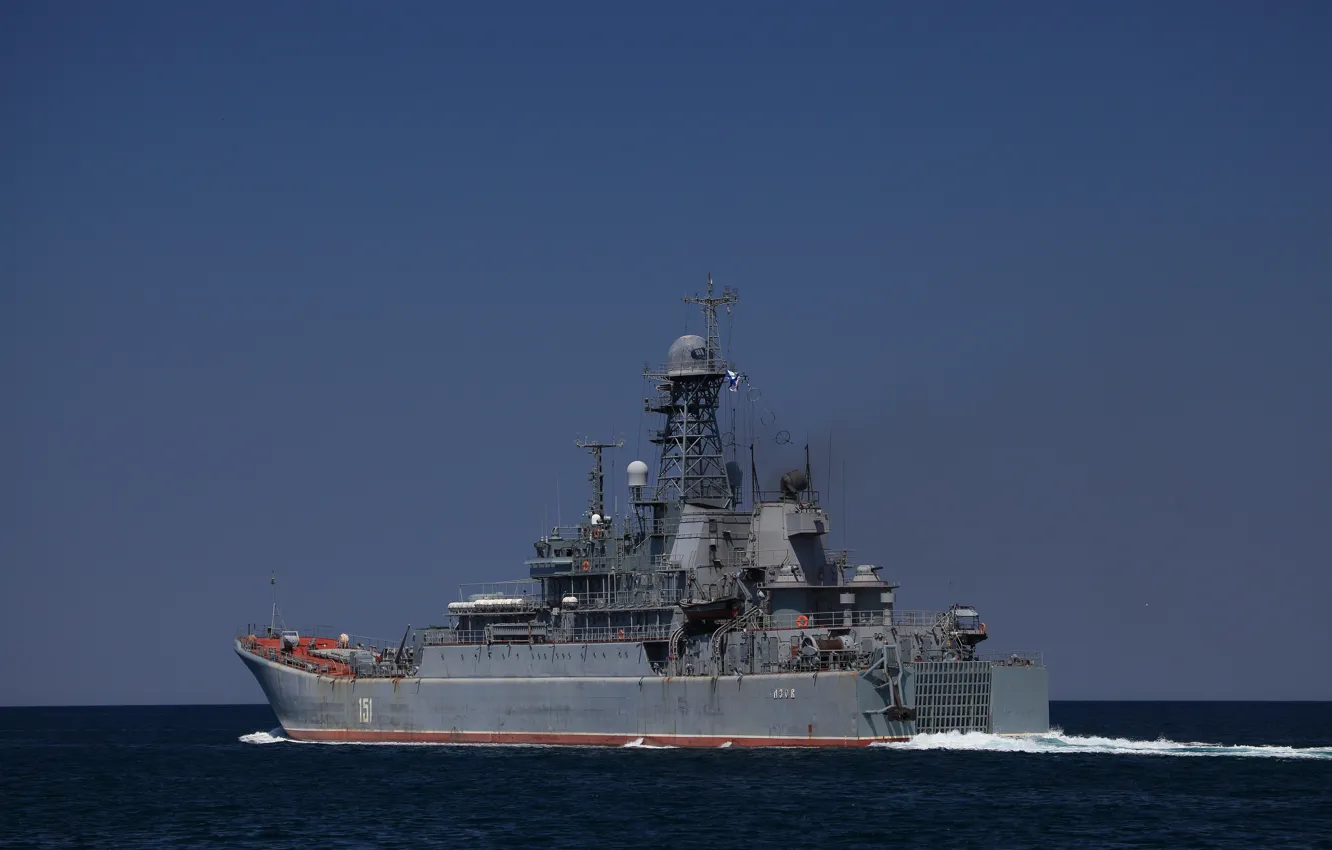 Photo wallpaper The black sea, Azov, large landing ship