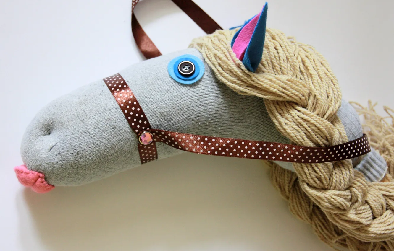 Photo wallpaper animal, horse, toy, head, mane