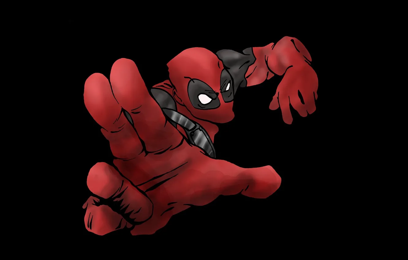Photo wallpaper red, black, Deadpool, men, Mutant