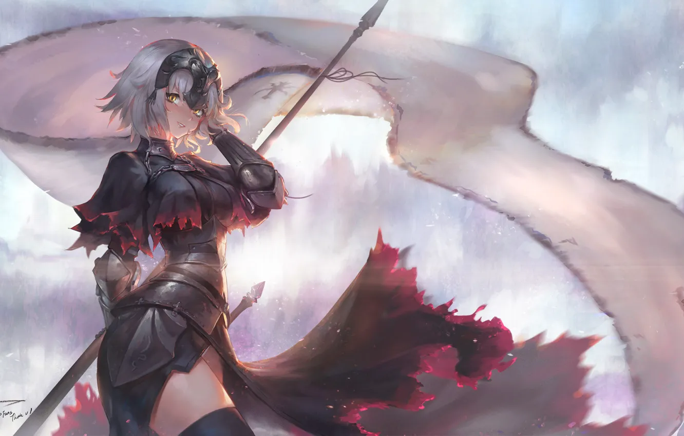 Photo wallpaper girl, anime, art, fate/grand order, eanne d'arc alter, The destiny of a great campaign