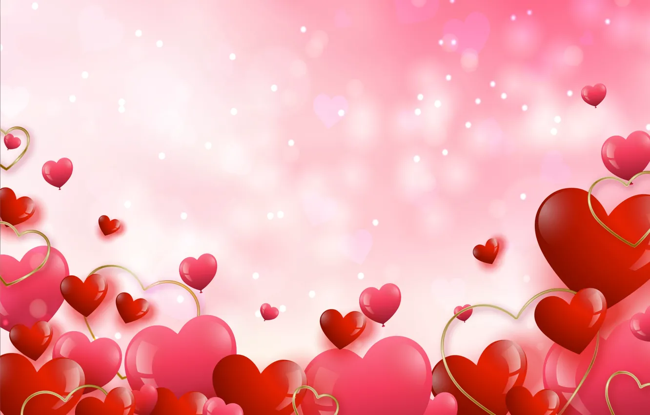 Photo wallpaper love, romance, heart, hearts, red, love, Valentine's day, romantic