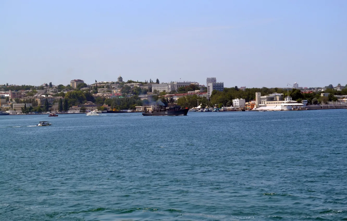 Photo wallpaper sea, ship, Sevastopol