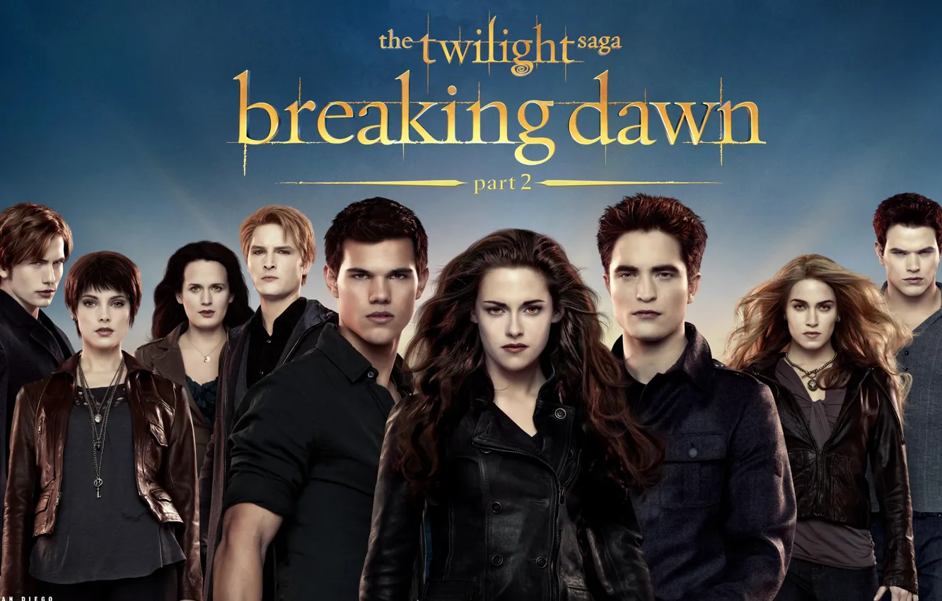 Photo wallpaper Kristen Stewart, Taylor Lautner, Robert Pattinson, vampires, Movie, The Twilight Saga Breaking Dawn Part 2
