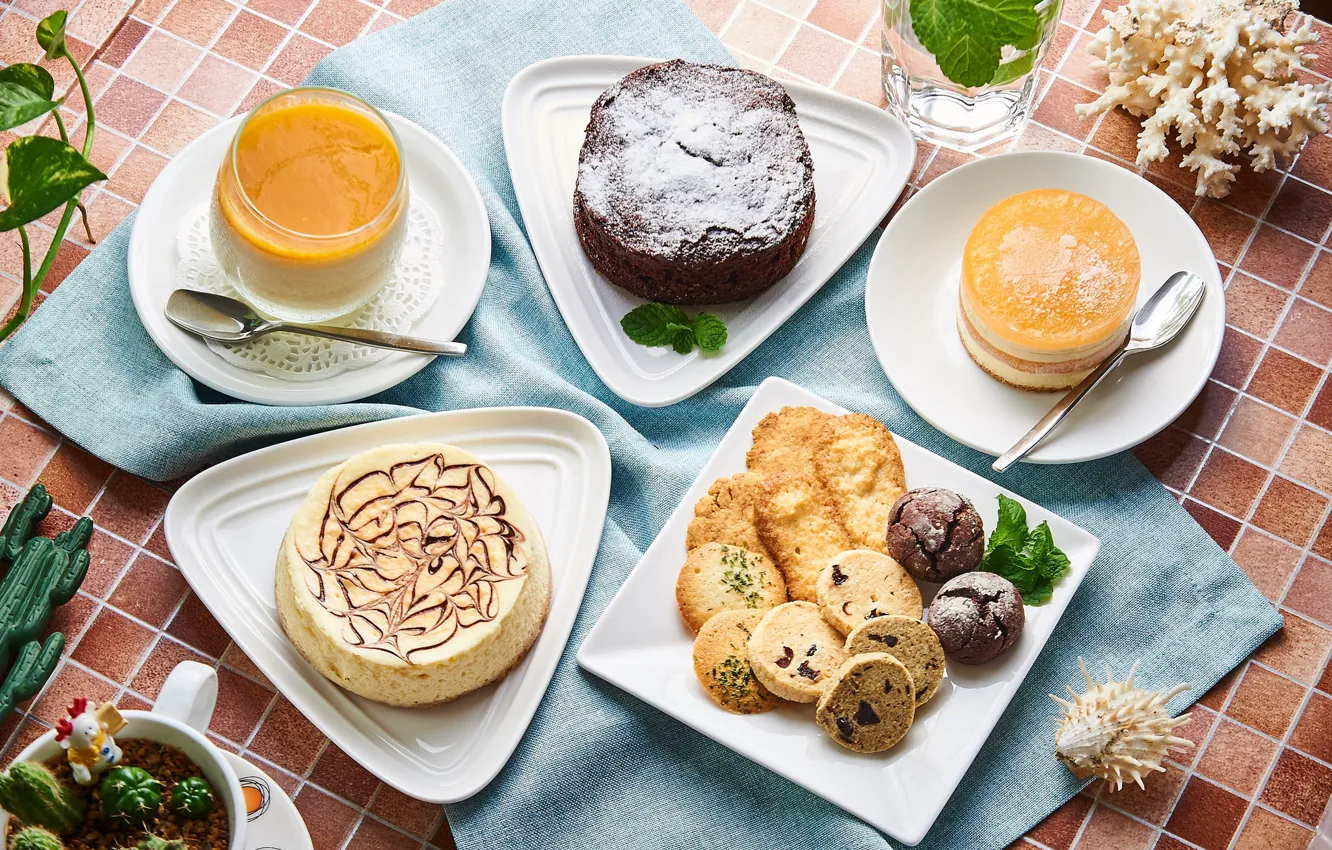 Photo wallpaper cake, dessert, cuts