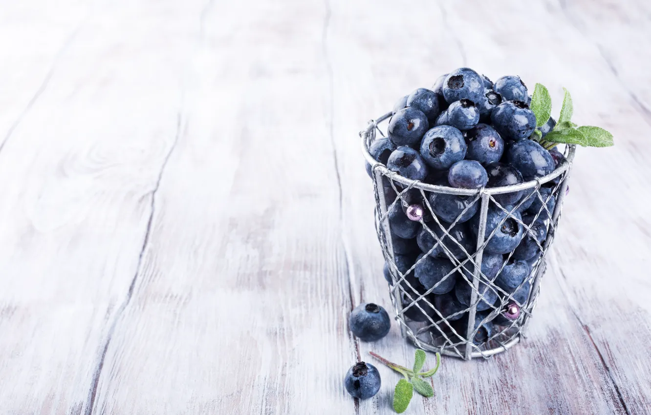 Photo wallpaper berries, blueberries, ripe