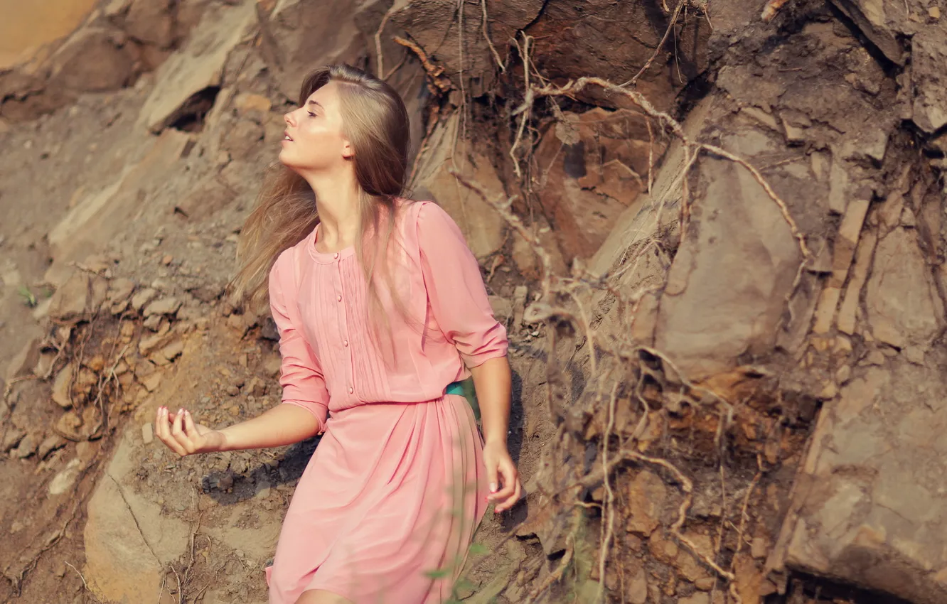 Photo wallpaper girl, background, portrait