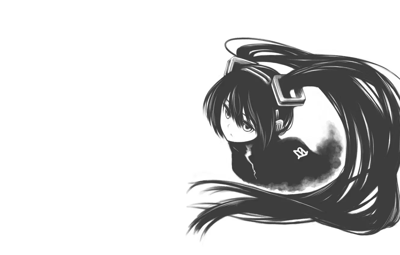 Photo wallpaper look, girl, black rock shooter