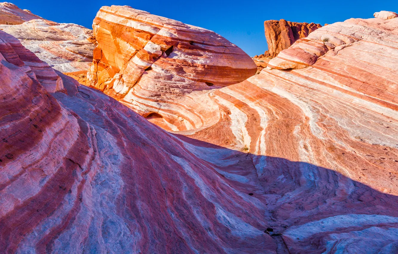 Photo wallpaper the sky, mountains, rocks, layer