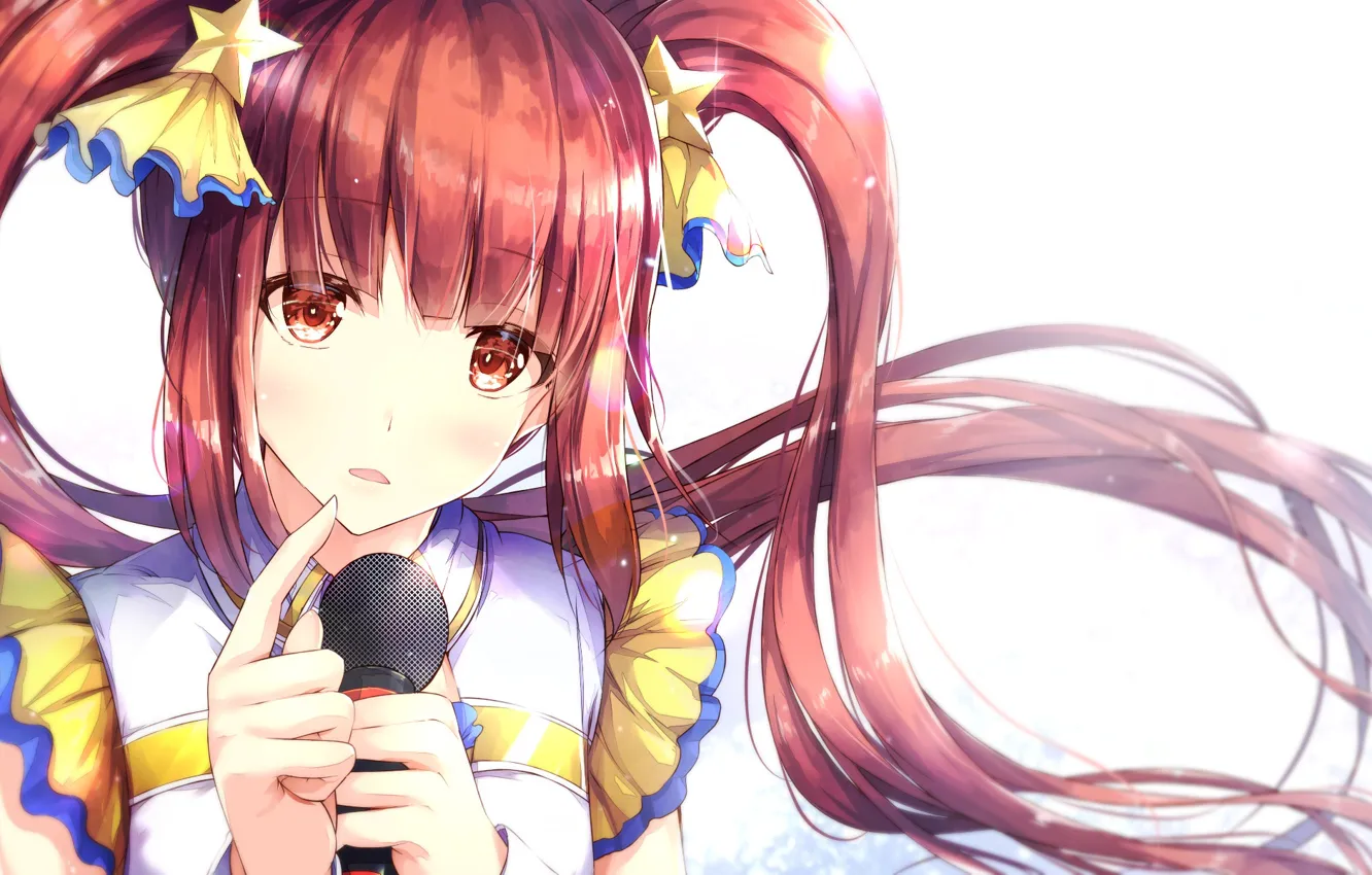 Photo wallpaper girl, microphone, idol