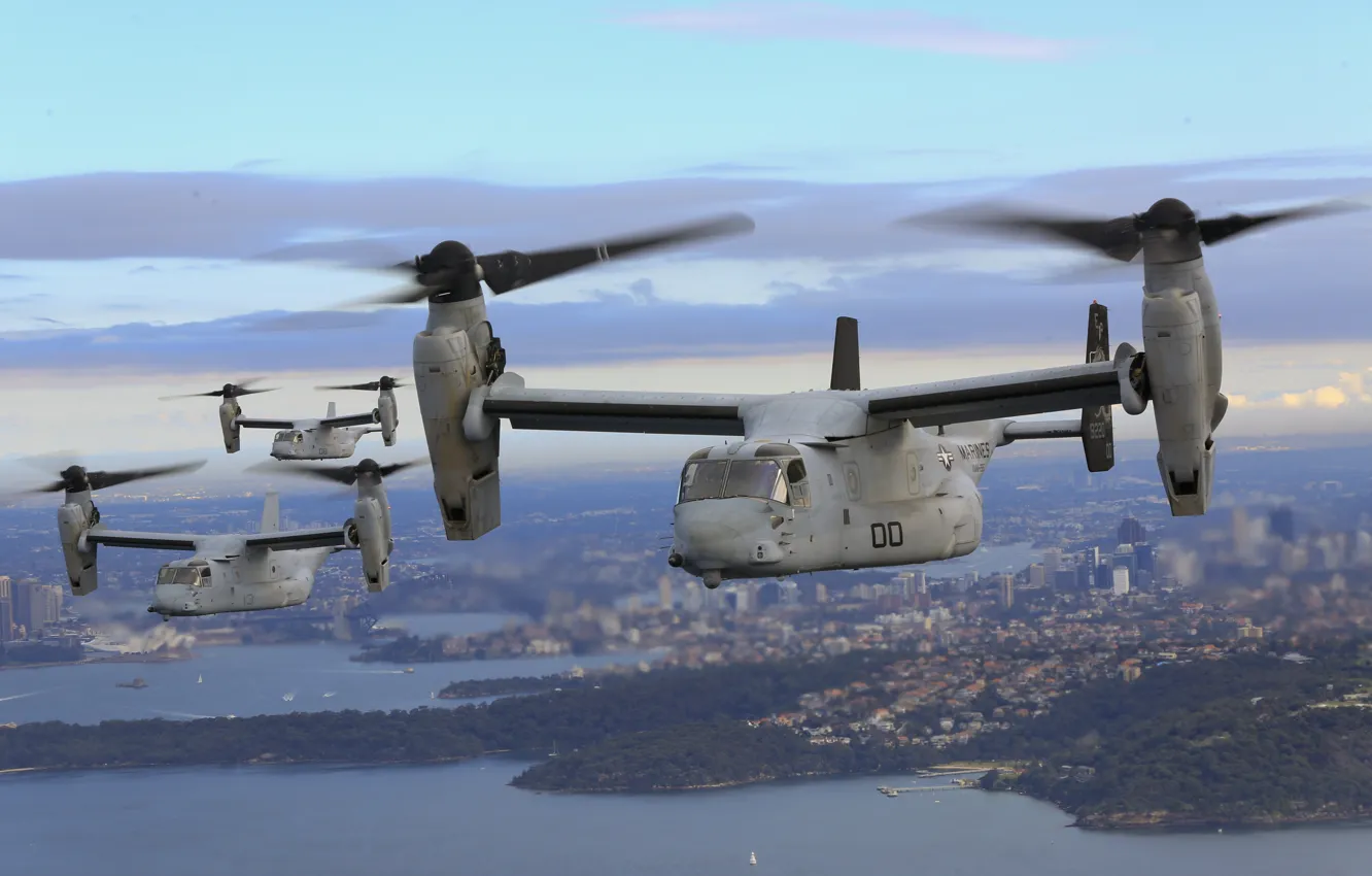 Photo wallpaper flight, the tiltrotor, Osprey, MV-22B