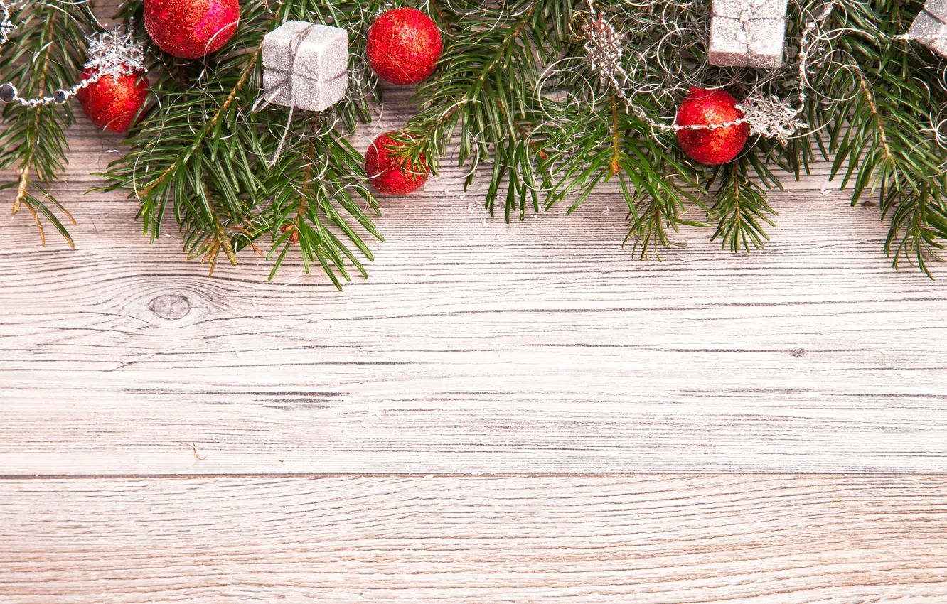 Photo wallpaper decoration, balls, tree, New Year, Christmas, Christmas, New Year, decoration