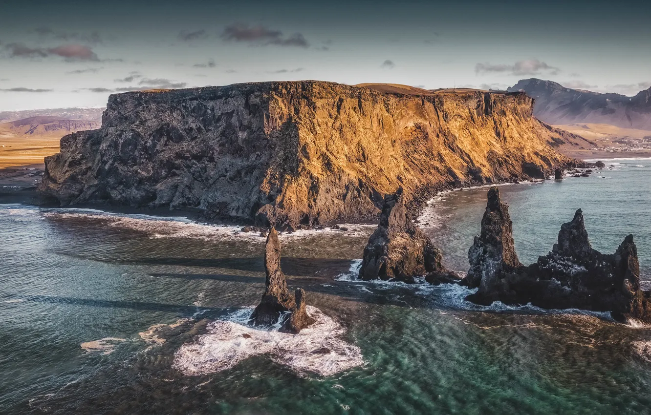 Photo wallpaper rocks, coast, Bay