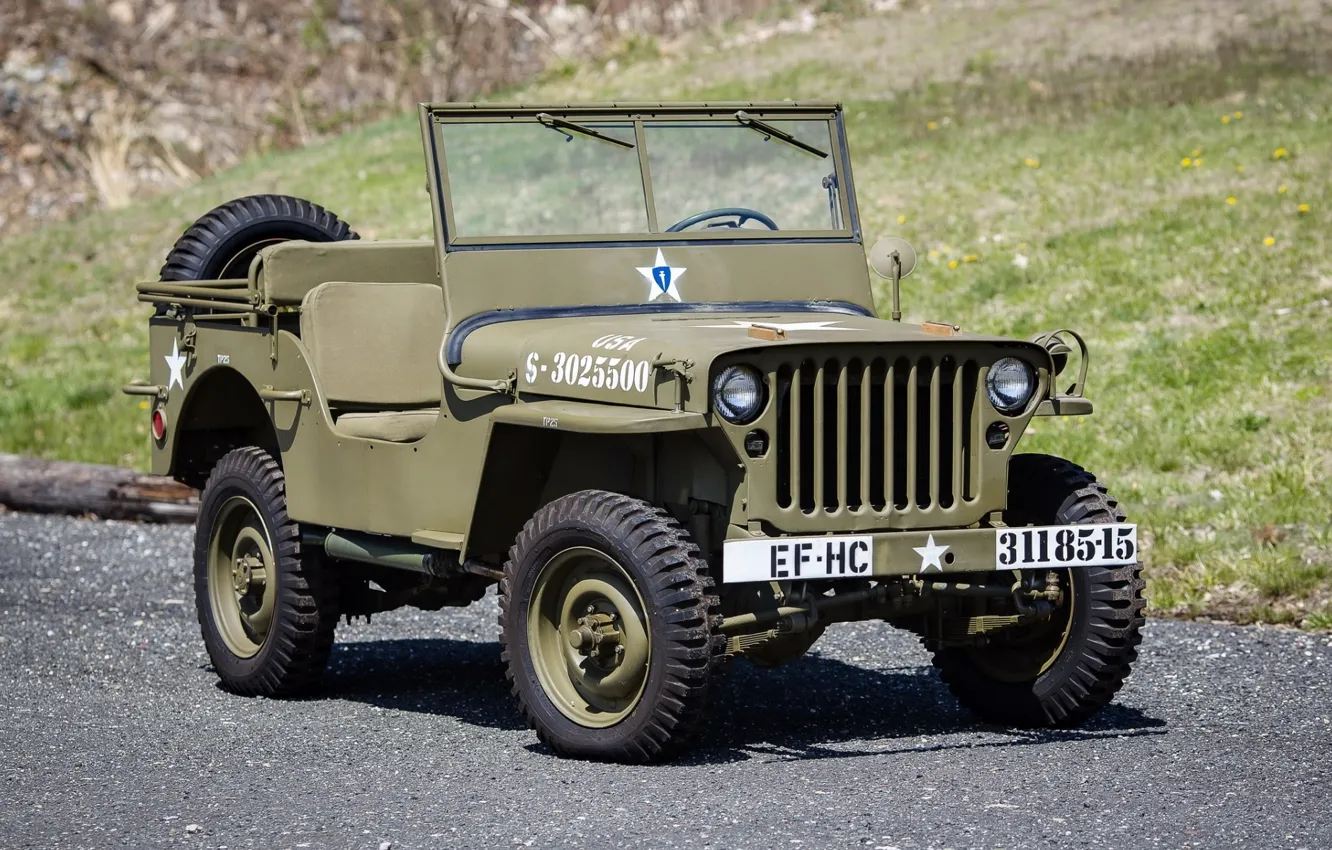 Photo wallpaper Jeep, the front, 1942, Jeep, Willys, Willis