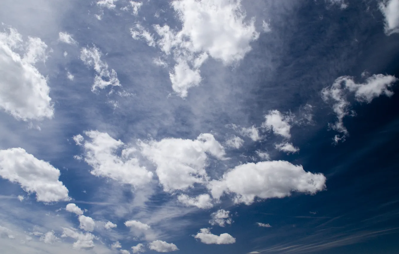 Photo wallpaper sky, clouds, day, noon