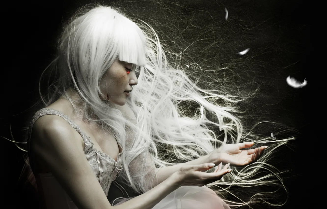 Photo wallpaper girl, pose, background