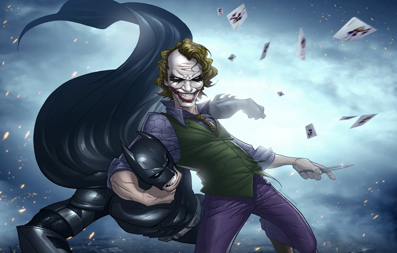 Photo wallpaper Joker, Batman, patrick brown