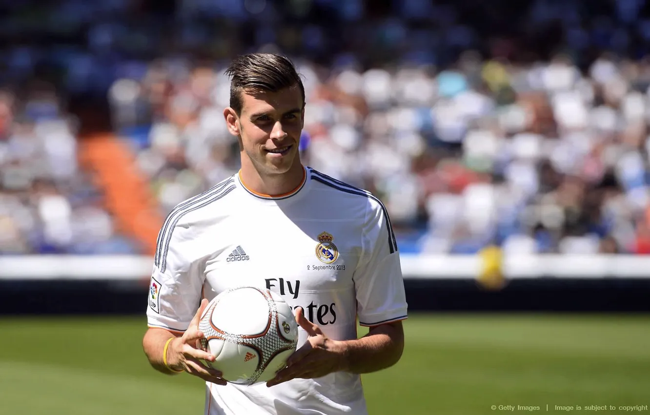 Photo wallpaper football, the ball, stadium, stadium, football, Bale, Real Madrid, Real Madrid