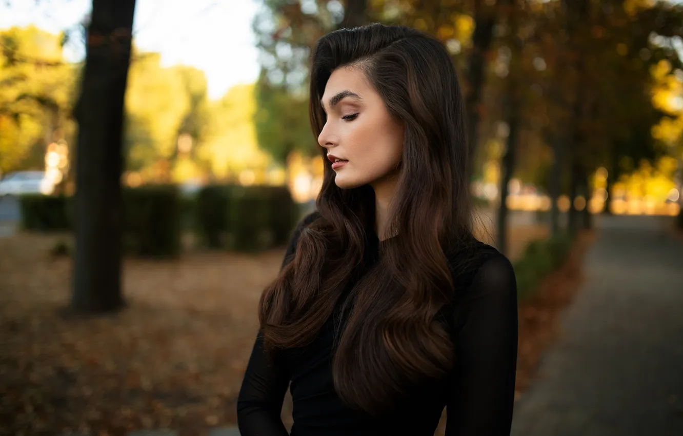 Photo wallpaper girl, sweetheart, model, brunette, Face, Wallpaper, Portrait, beautiful