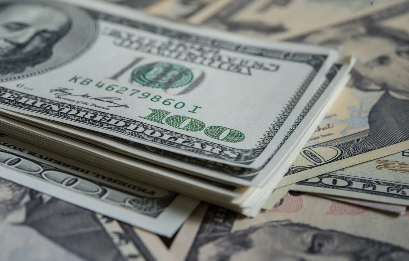 Photo wallpaper dollar, currency, bill, bill