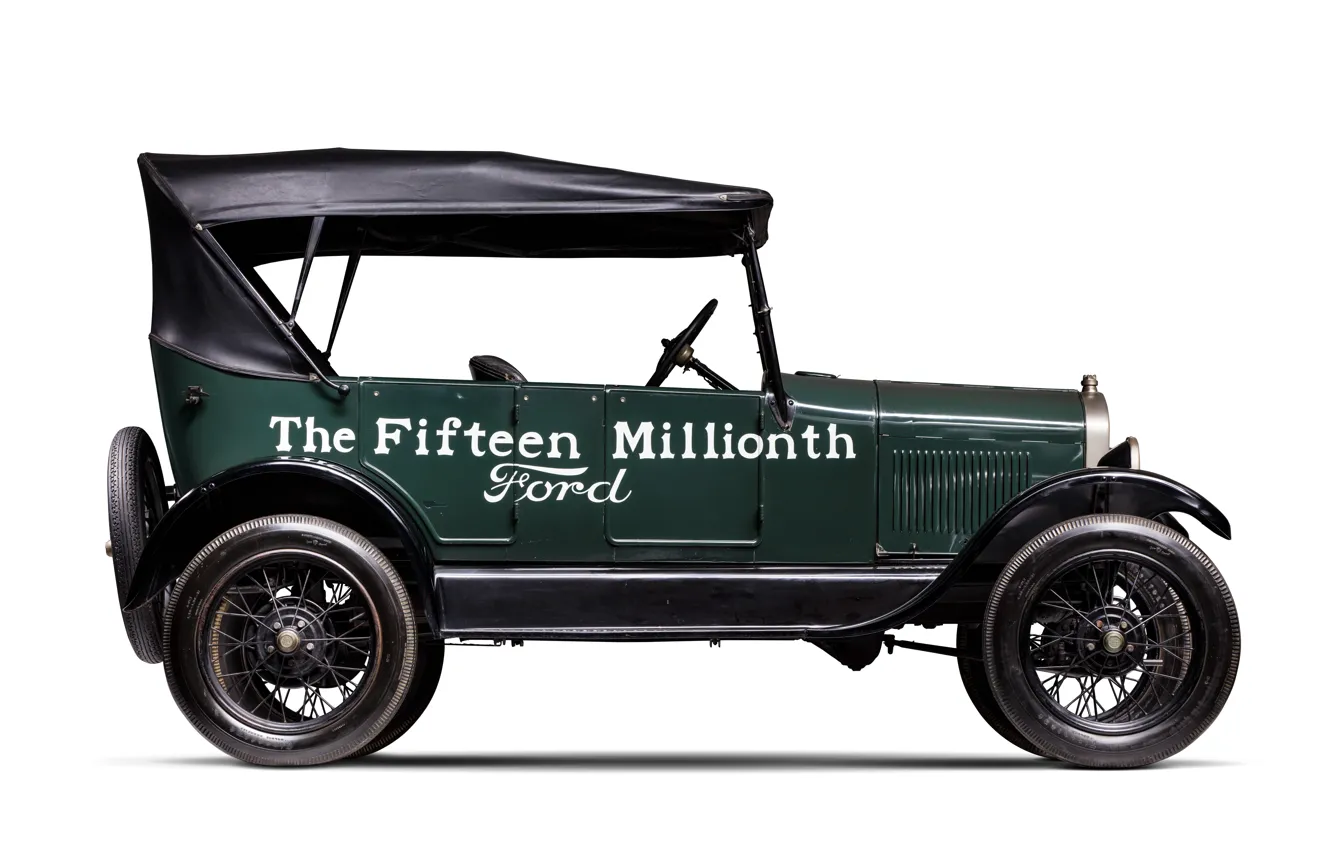 Photo wallpaper Ford, Ford, White background, 1927, Side, Ford Model T, An economical car, Economy car