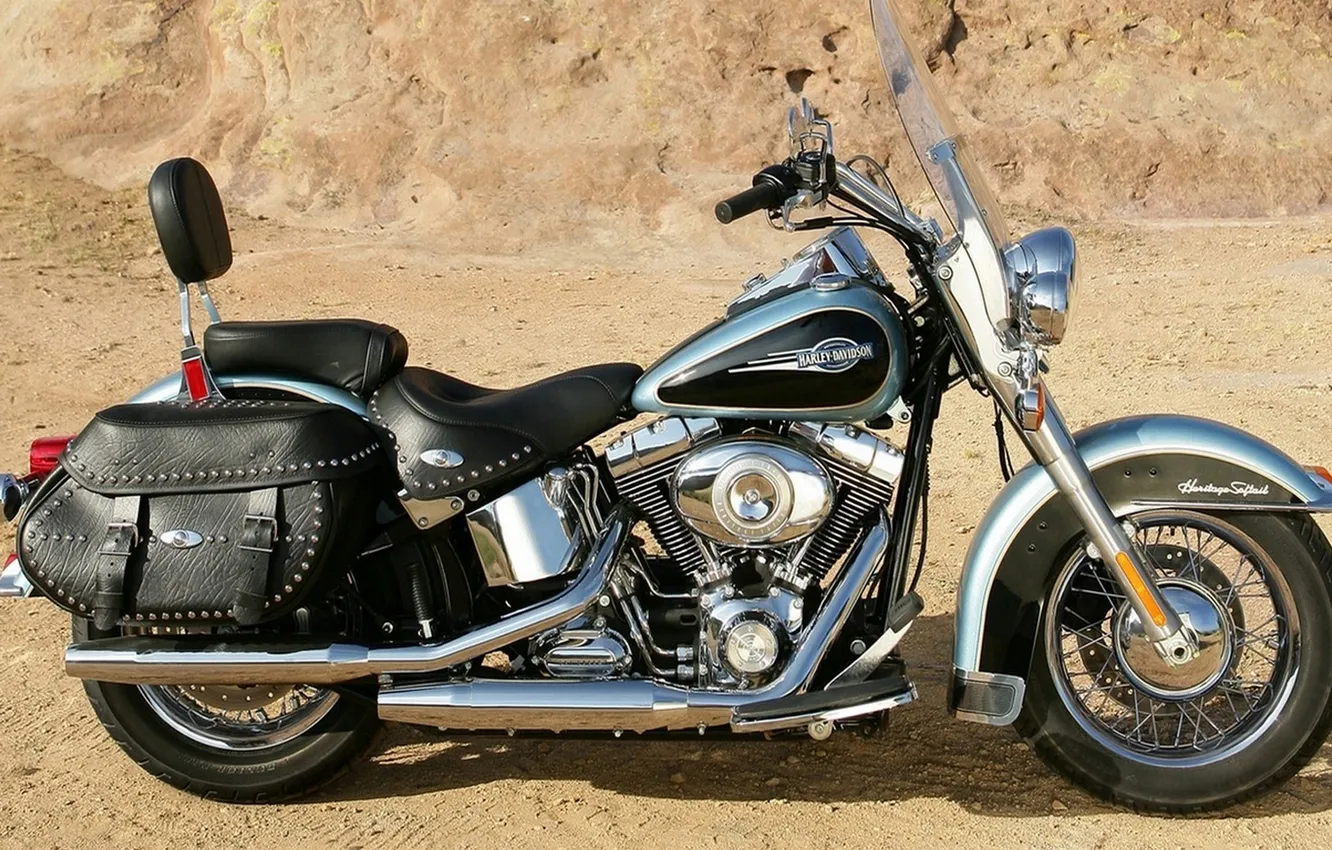 Photo wallpaper motorcycle, Harley Davidson, bike