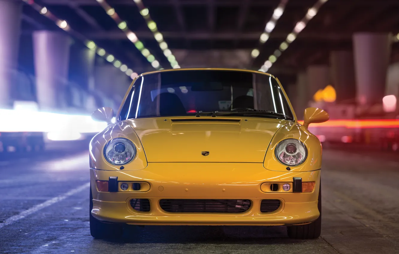 Photo wallpaper car, lights, 911, Porsche, Porsche 911 Turbo S
