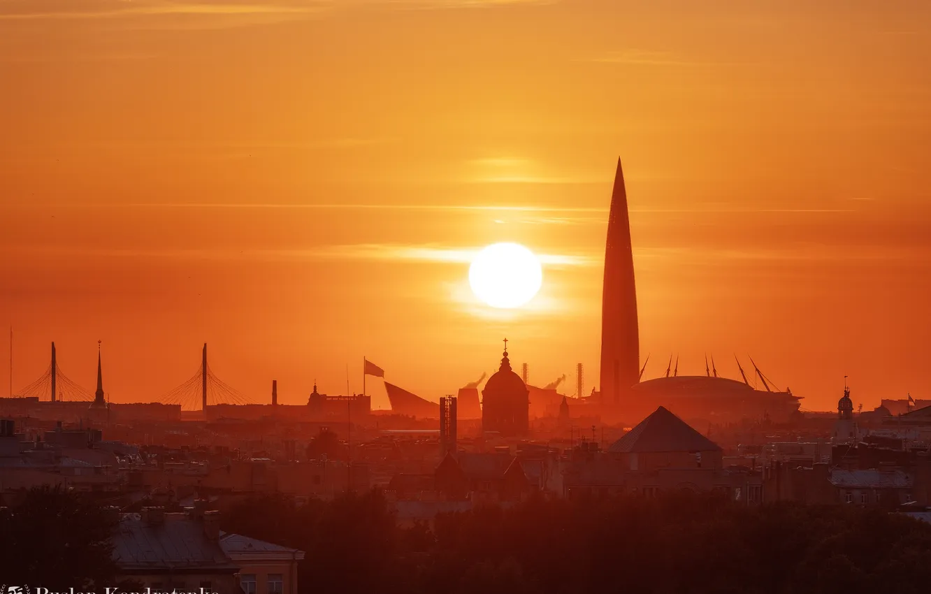 Photo wallpaper sunset, Peter, Saint Petersburg, Ruslan Kondratenko