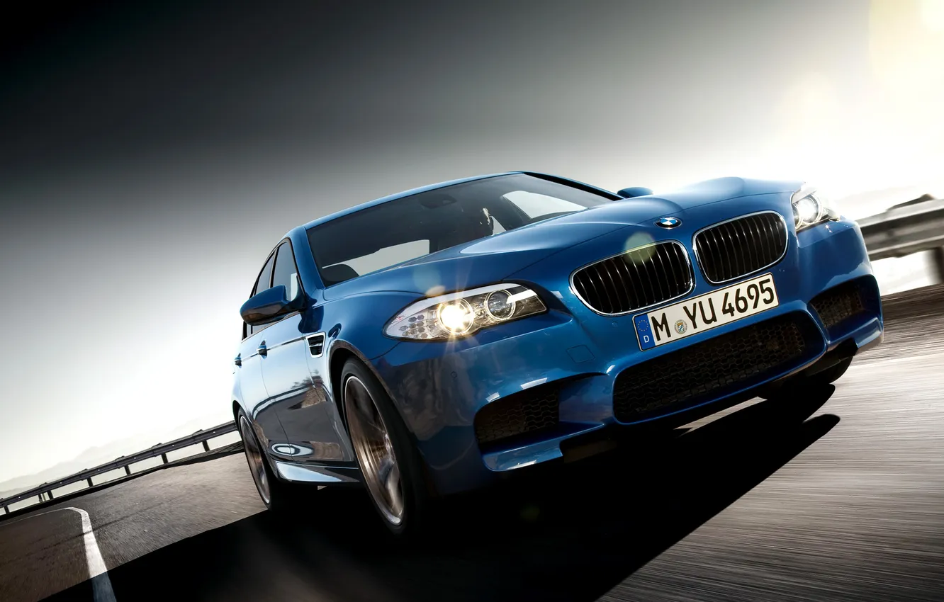 Photo wallpaper road, car, machine, speed, road, 1920x1200, speed, bmw m5 2011