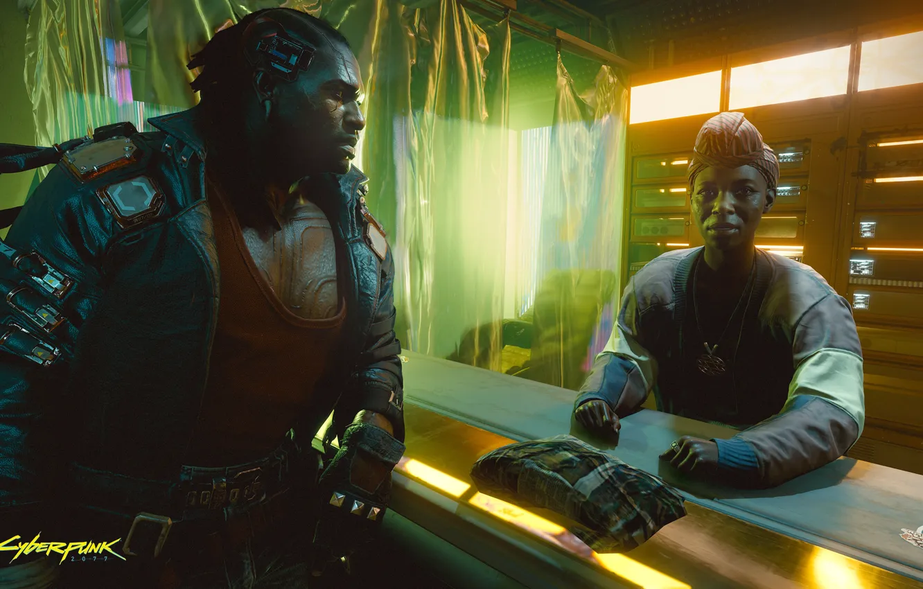 Photo wallpaper man, package, guy, cyberpunk, Cyberpunk 2077, Cyberpunk 2077