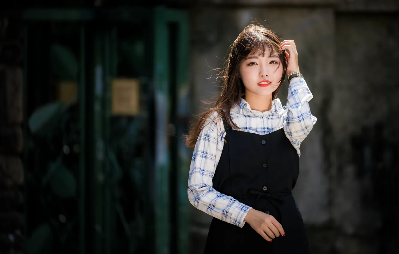 Photo wallpaper girl, Asian, cutie